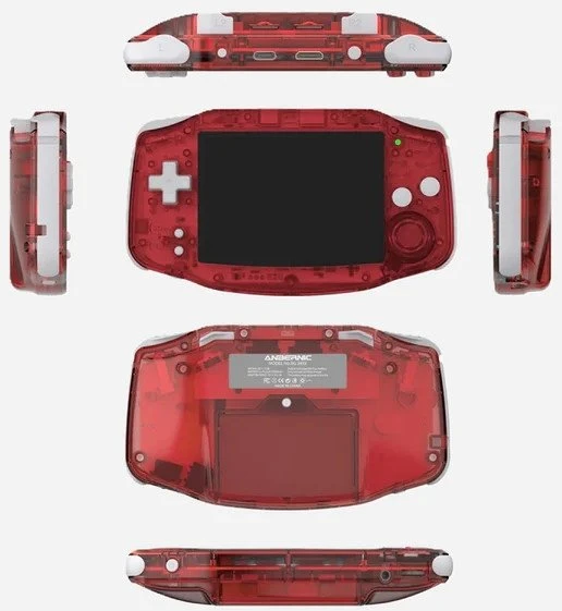 Retro gaming console ANBERNIC RG34XX Raudona