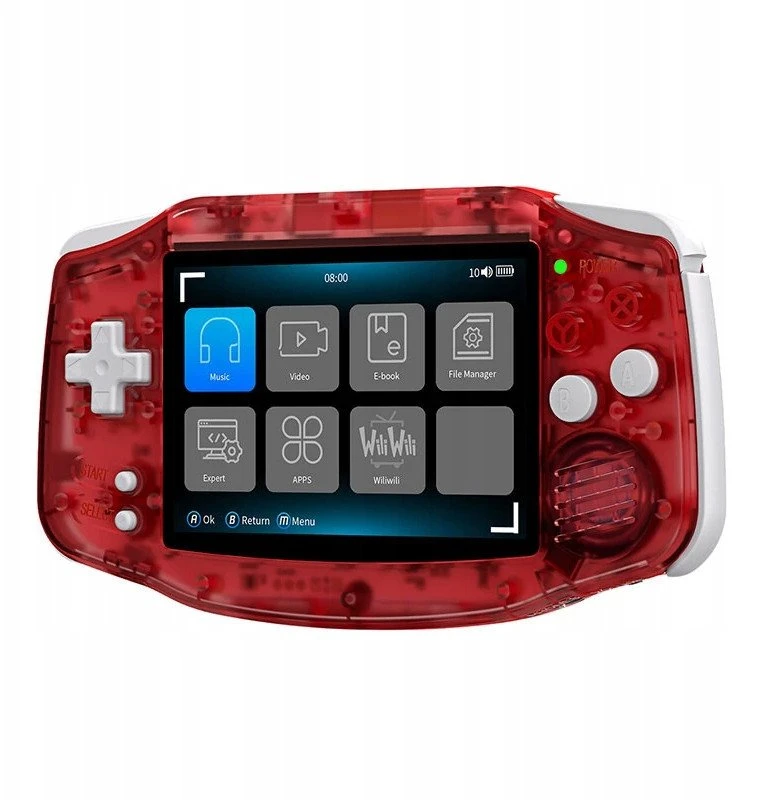 Retro gaming console ANBERNIC RG34XX Raudona