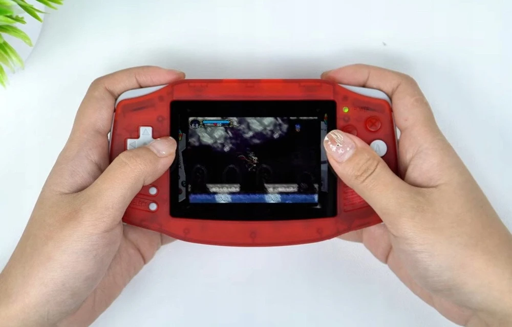 Retro gaming console ANBERNIC RG34XX Raudona