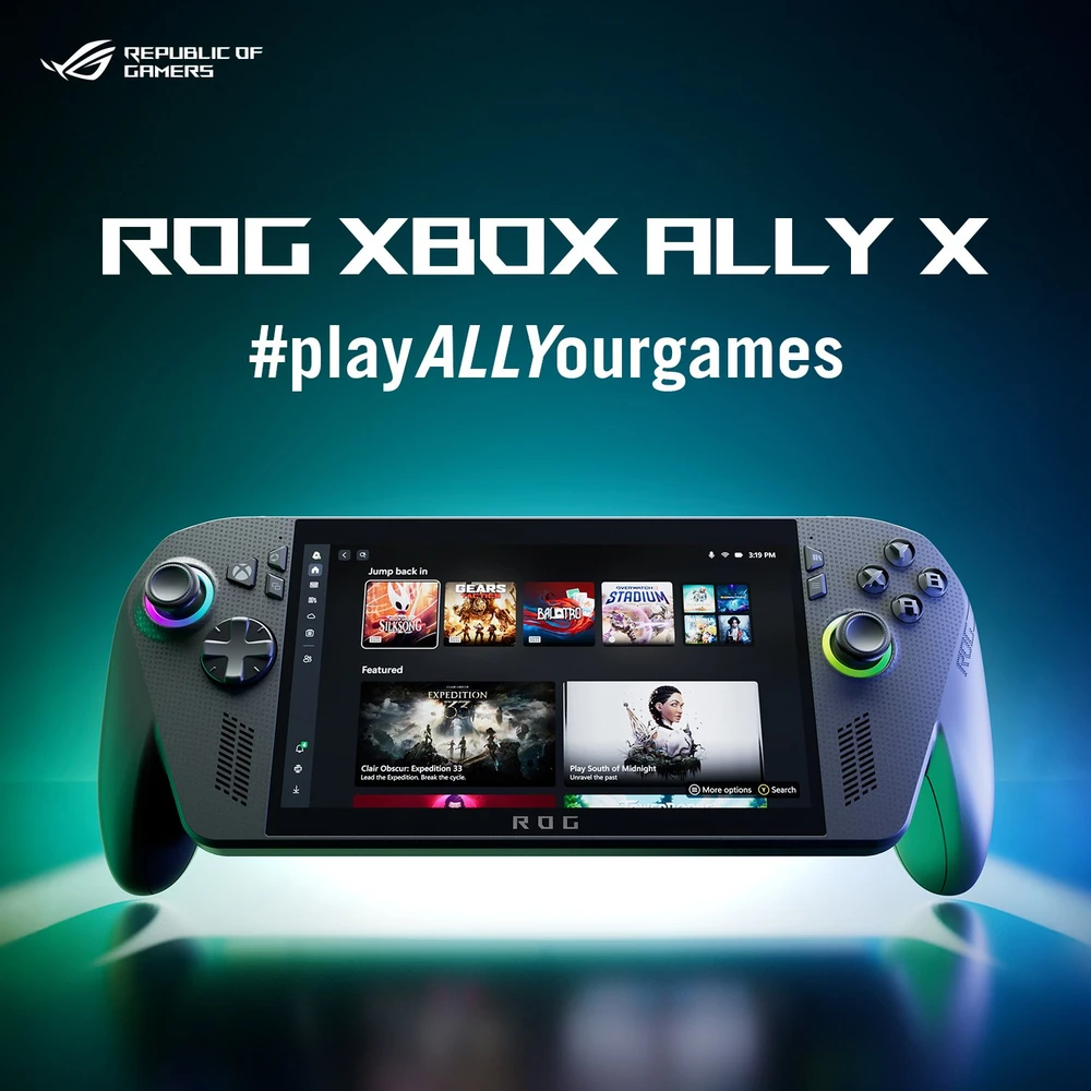 Žaidimų konsolė ASUS ROG XBOX Ally X RC73XA-NH011W AMD Ryzen AI Z2 Extreme nešiojama žaidimų konsolė 17.8 cm (7") Juodas