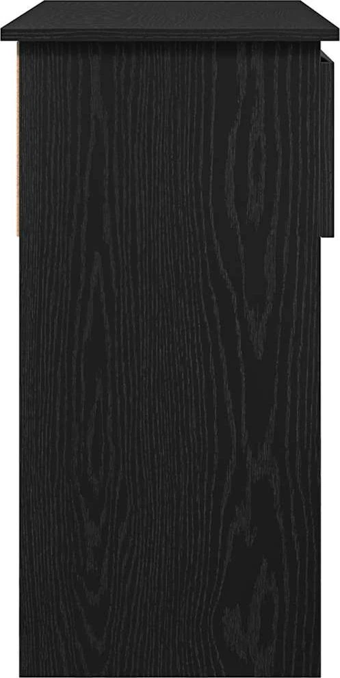 konsolinis staliukas su stalčiais, juodas, 85,5x38,5x74,5 cm