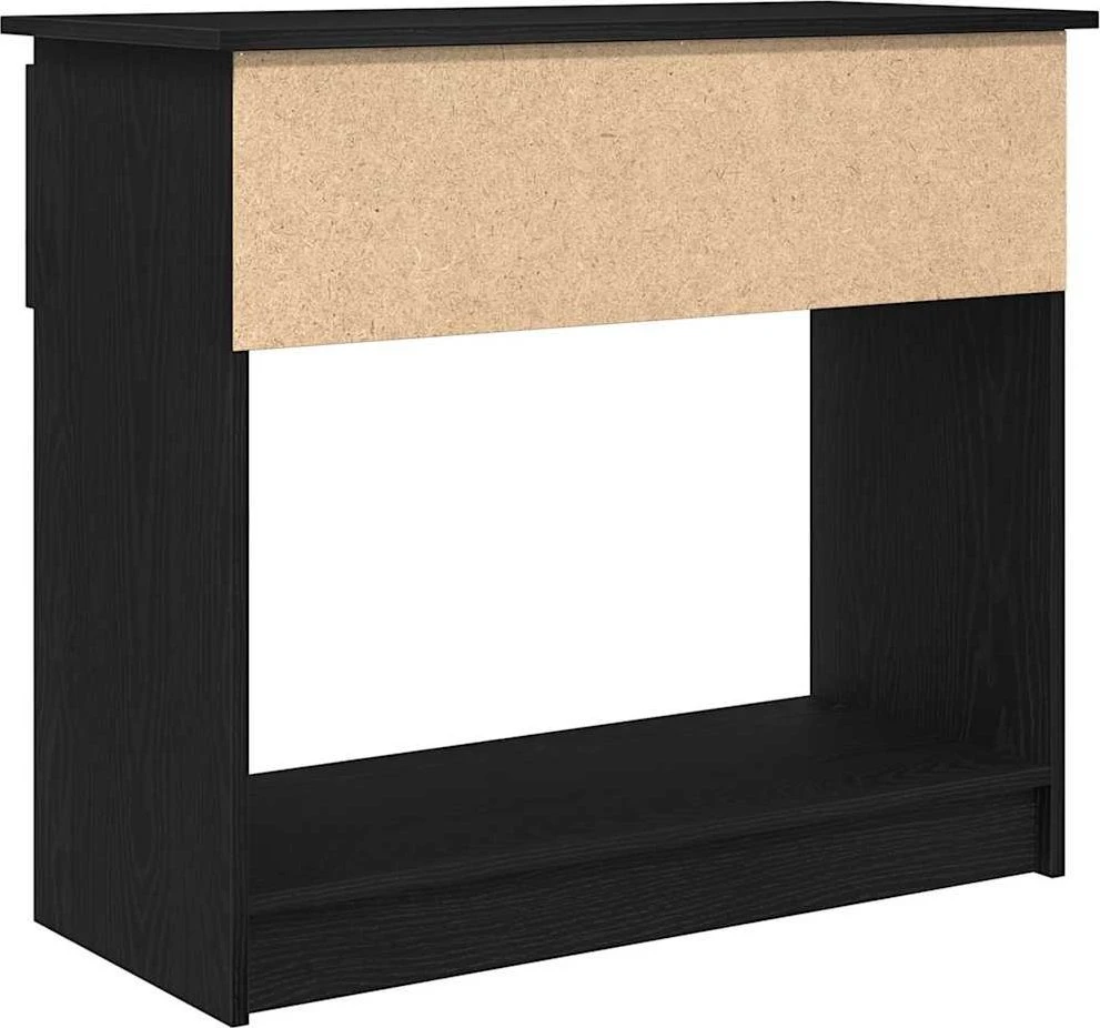 konsolinis staliukas su stalčiais, juodas, 85,5x38,5x74,5 cm