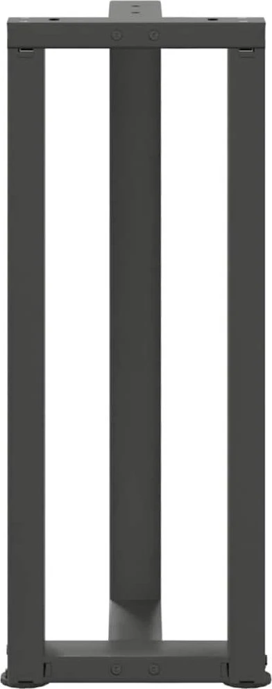 Konsolinio stalo kojos, T formos, 2 vnt., antracito spalvos, 25x28x(72-73) cm, plienas