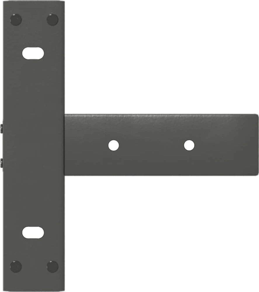 Konsolinio stalo kojos, T formos, 2 vnt., antracito spalvos, 25x28x(72-73) cm, plienas
