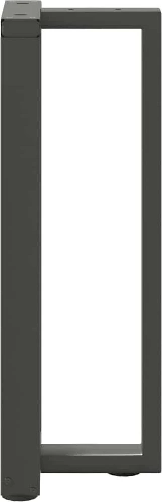 Konsolinio stalo kojos, T formos, 2 vnt., antracito spalvos, 25x28x(72-73) cm, plienas