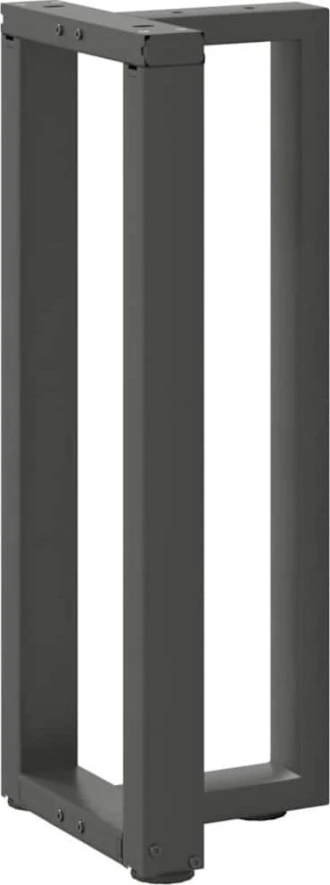 Konsolinio stalo kojos, T formos, 2 vnt., antracito spalvos, 25x28x(72-73) cm, plienas
