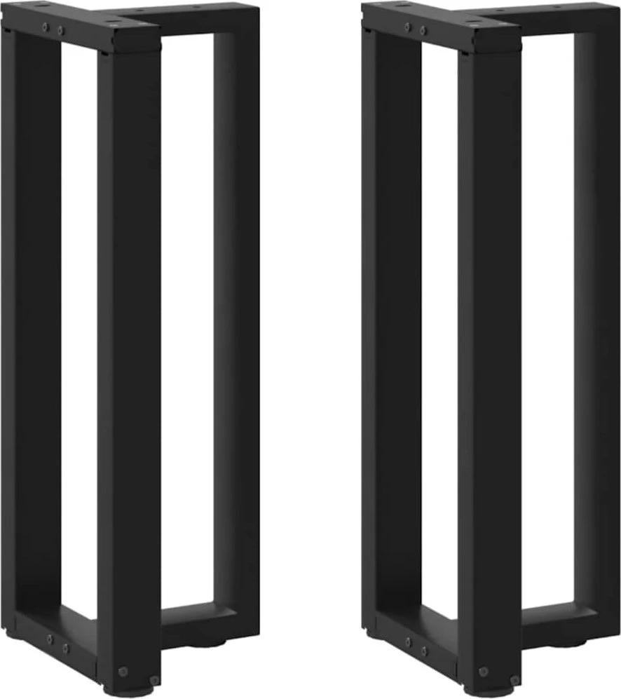 konsolės stalo kojos, 2 vnt., juoda, 38x25x(72-73)cm, plienas