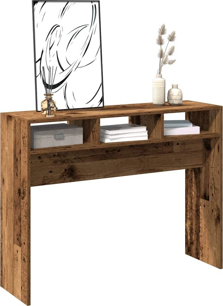 konsolinis stalas Senas medis 105x30x80 cm Inžinierinė mediena