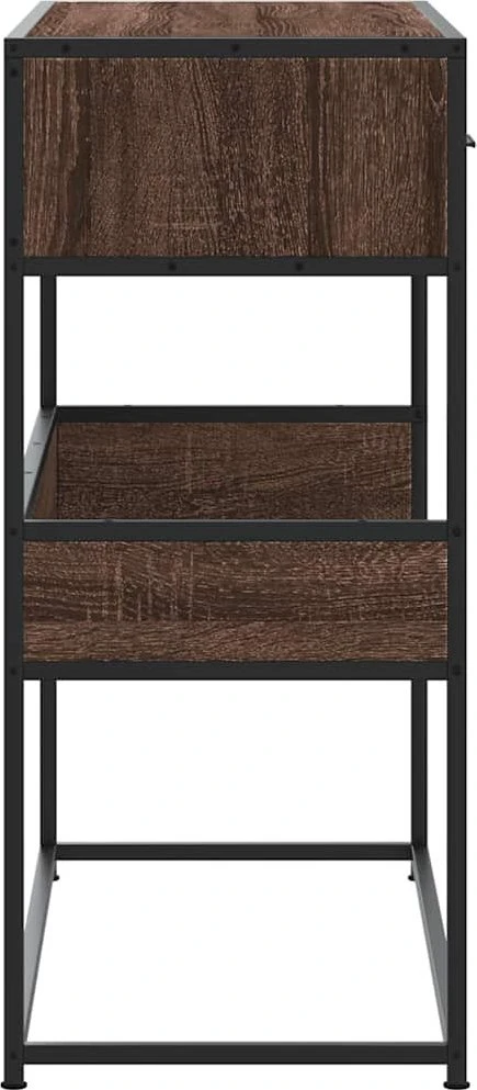 Konsolinis staliukas, rudas ąžuolo, 90x35x80cm, mediena