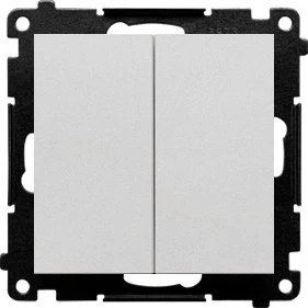 „Kontakt-Simon“ žvakidės jungiklis 55 TW5.01/143 modulis 10 AX, 250V~, greitos jungtys, matinis aliuminis