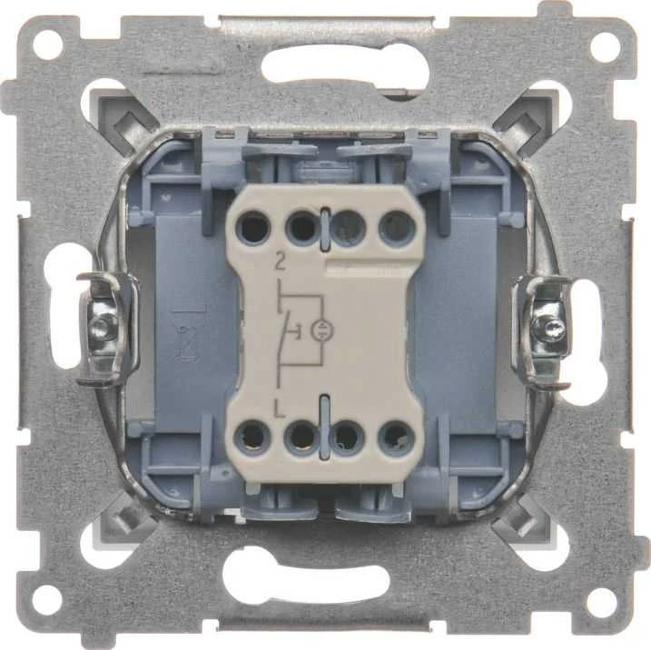 Kontakt-Simon Przycisk dzwonek su pašvietimu sidabrinė mat - DD1L.01/43