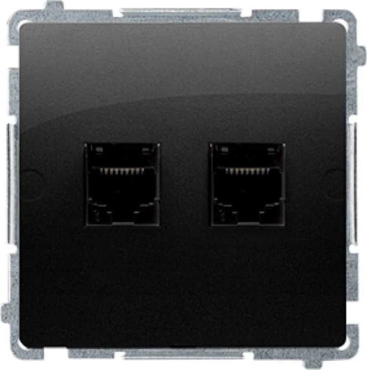Kontakt Simon Simon BMF52.02/49 Simon Basic Lizdas kompiuterio RJ45 dviguba 5e kategorija (modulis). Varžtinis lizdas juodai BMF52.02/49 dėžutei.