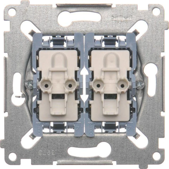 Kontakt-Simon Cross jungtis Simon 54 dvigubas 10AX 250V mechanizmas (SW7/2XM)