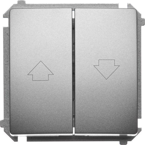 Kontakt-Simon Simon Basic 10A 250 V žaliuzių mygtukas, satino (BMZ1.01/29)