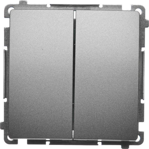 Kontakt-Simon Simon Basic dvivietis 10AX 250V satinas (BMW5.01 / 29)