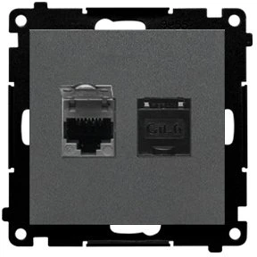 Kontakt Simon GN.2-KR.KOM.RJ45 K.6 P. GRAFIT.M.SIMON55