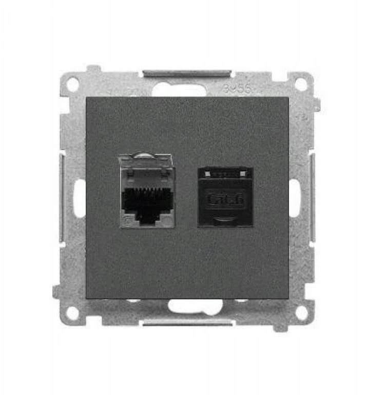 Kontakt Simon GN.2-KR.KOM.RJ45 K.6 P. GRAFIT.M.SIMON55