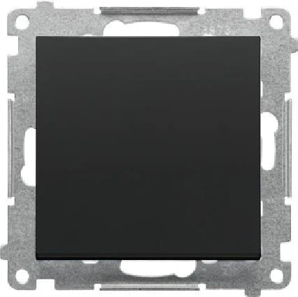 Kontakt-Simon Single mygtukas Kontakt-Simon 55 TP1.01/149 užmezgantis kontaktą be piktogramos, modulis 10 AX, 250V~, juodos matinės greitosios jungtys