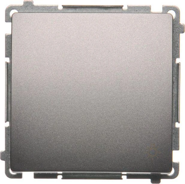 Kontakt Simon „Contact-Simon Light“ mygtukas „Simon Basic“ vienas 10AX 250 V inox (BMS1.01/21)