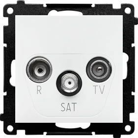 Kontakt Simon Kontaktinis Simonas Lizdas, antenos R-TV-SAT 55 TASK.01/111 terminalo modulis. 1x Įėjimas: 5 MHz÷2,4 GHz balta kilimėlis