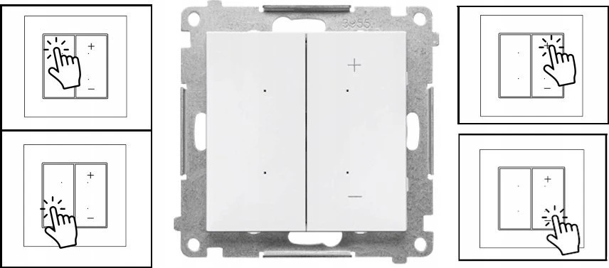 Kontakt Simon DIMM.RGBW JUOSTAS SMARTTELEFONAS Baltas M.SIMON