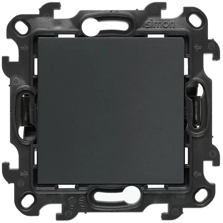 „Kontakt-Simon Simon 24“ kryžminė jungtis be piktogramos su LED foniniu apšvietimu, matinio grafito NW7L.01/X/38