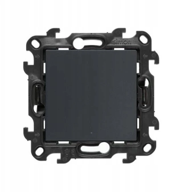 Kontakt Simon „Contact-Simon Simon 24“ laiptų jungiklis be piktogramos su LED foniniu apšvietimu, matinio grafito NW6L.01/X/38