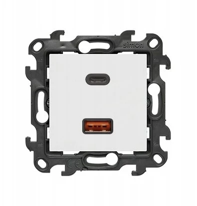 Kontakt Simon ŁAD.USB C+A 30W 230V BIA.SIMON24