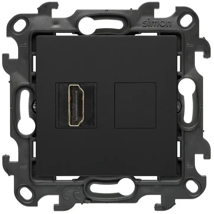 Kontakt Simon Kontaktai-Simon Simon 24 Lizdas HDMI 2.1 single juoda mat NGHDMI121.01/49