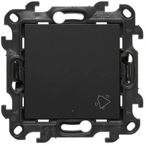 Kontakt-Simon Simon 24 Durų skambučio mygtukas su LED foniniu apšvietimu, juodas kilimėlis ND1L.01/49