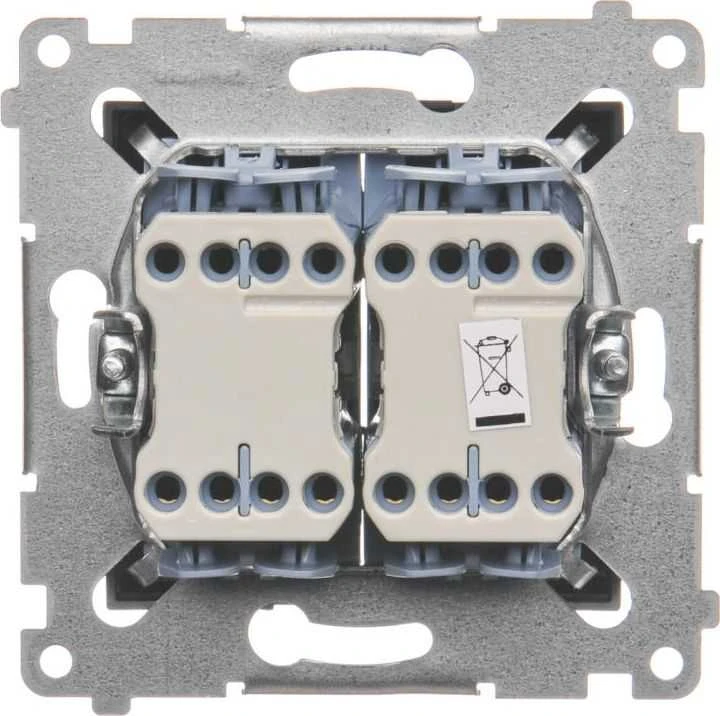 Kontakt-Simon Cross jungtis Simon 54 double 10AX 250V antracitas (DW7/2.01/48)