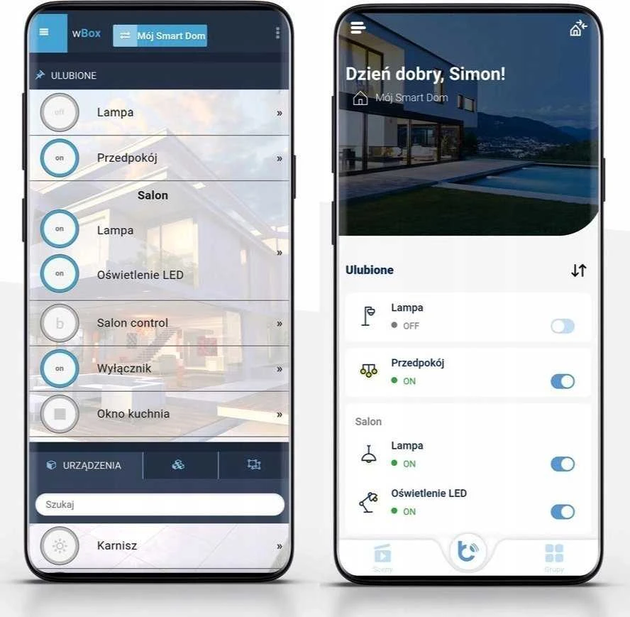 Kontakt-Simon Simon 54 GO Lighting mygtuko valdiklis - 2 5A išėjimai, išmaniuoju telefonu valdomas WiFi 230V (modulis) baltas DEW2W.01/11
