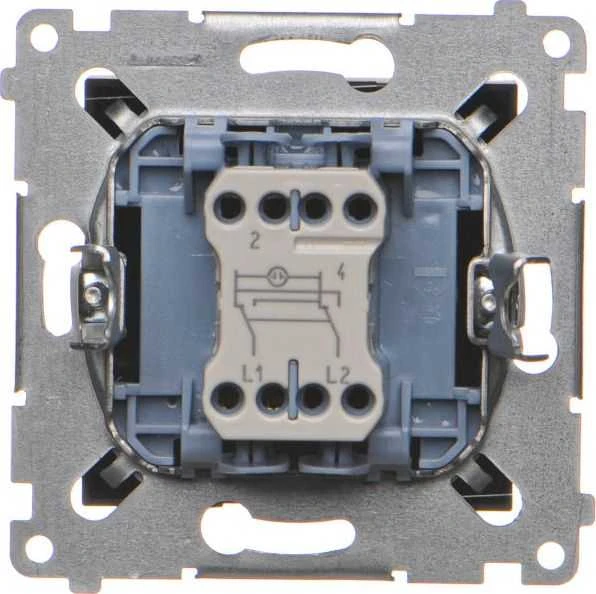 Kontakt-Simon Simon 54 Kryžminė jungtis su LED apšvietimu (modulis) 10AX 250V greitosios jungtys juodos matinės DW7L.01/49