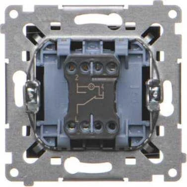 Kontakt-Simon Simon 54 Laiptų jungiklis su LED apšvietimu (modulis) 16AX 250V varžtų gnybtai juodas kilimėlis DW6AL.01/49