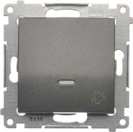 Kontakt-Simon Simon 54 Premium Bell mygtukas su LED foniniu apšvietimu (modulis) 16AX, 250V~, antracito prisukami gnybtai DD1AL.01/48