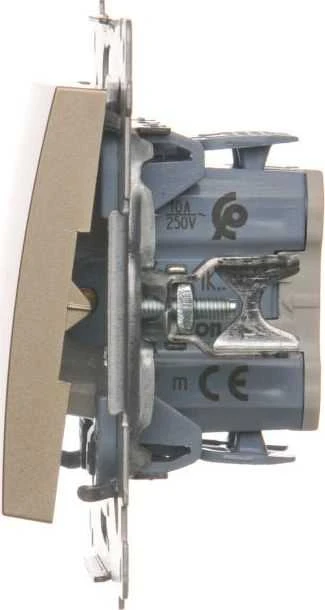 Kontakt-Simon Simon 54 trijų pozicijų 10A 250V aukso kilimėlis (DZW1K.01 / 44)