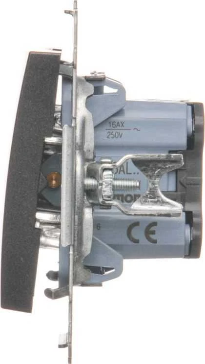 Kontakt-Simon Simon 54 vieno laiptų jungiklis su foniniu apšvietimu 16AX 250V antracitas (DW6AL.01/48)