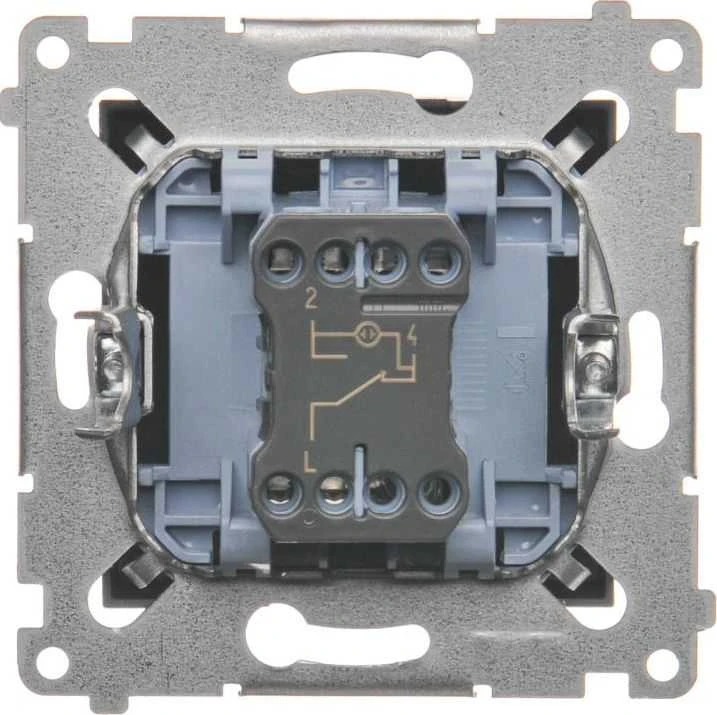 Kontakt-Simon Simon 54 vieno laiptų jungiklis su foniniu apšvietimu 16AX 250V antracitas (DW6AL.01/48)