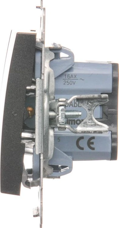 Kontakt-Simon Łącznik świecznikowy Simon 54 podwójny su podświetleniem 16AX 250V antracito (DW5ABL.01/48)