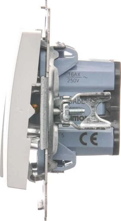 Kontakt-Simon Simon 54 dvigubos žvakidės jungiklis su apšvietimu 16AX 250V baltas (DW5ABL.01/11)