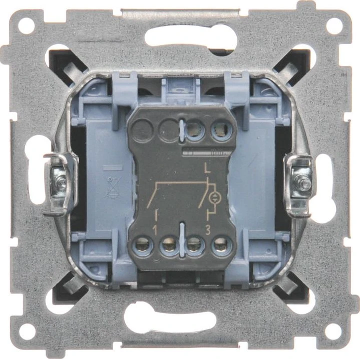 Kontakt-Simon Łącznik świecznikowy Simon 54 podwójny su podświetleniem 16AX 250V antracito (DW5ABL.01/48)