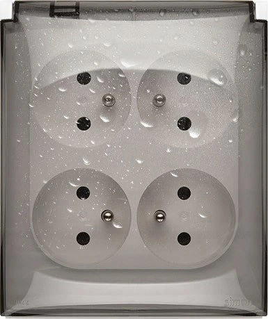 Kontakt Simon GN.1-KR.Z/U IP44 Baltas AQUACLICK