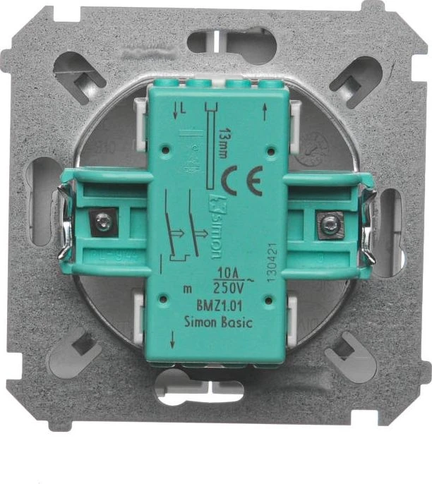 Kontakt-Simon Simon Basic 10A 250 V žaliuzių mygtukas, satino (BMZ1.01/29)