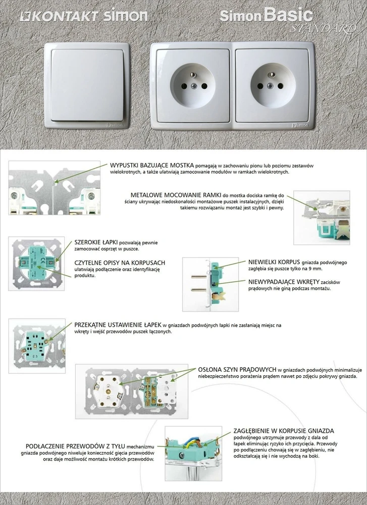 Kontakt Simon BMF51.02/49 Simon Basic Single RJ45 kompiuterio lizdas, 5e kategorija (modulis). Prisukamas lizdo mazgas juodai BMF51.02/49 dėžutei