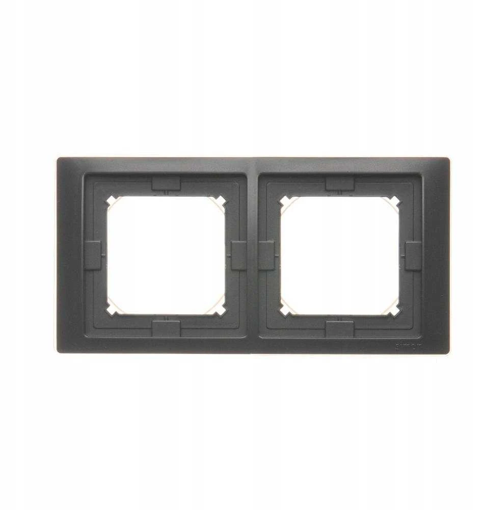 Kontakt Simon BMRC2B/49 Simon Basic Frame 2 dalių IP44 matinė juoda BMRC2B/49
