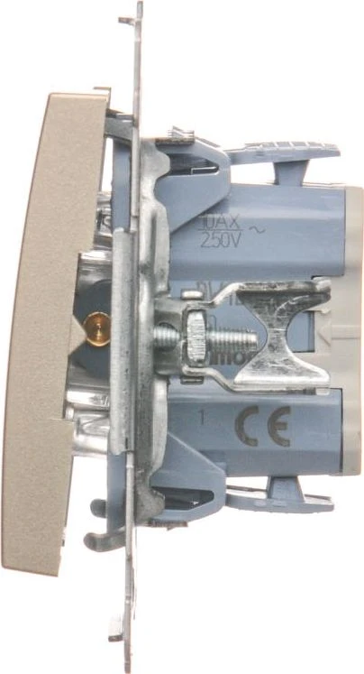 Kontakt-Simon Vienpolis jungiklis su auksiniu matiniu apšvietimu - DW1L.01/44