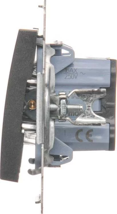 Kontakt-Simon Vienas jungiklis Simon 54 apšviestas 16AX 250V antracitas (DW1AL.01/48)