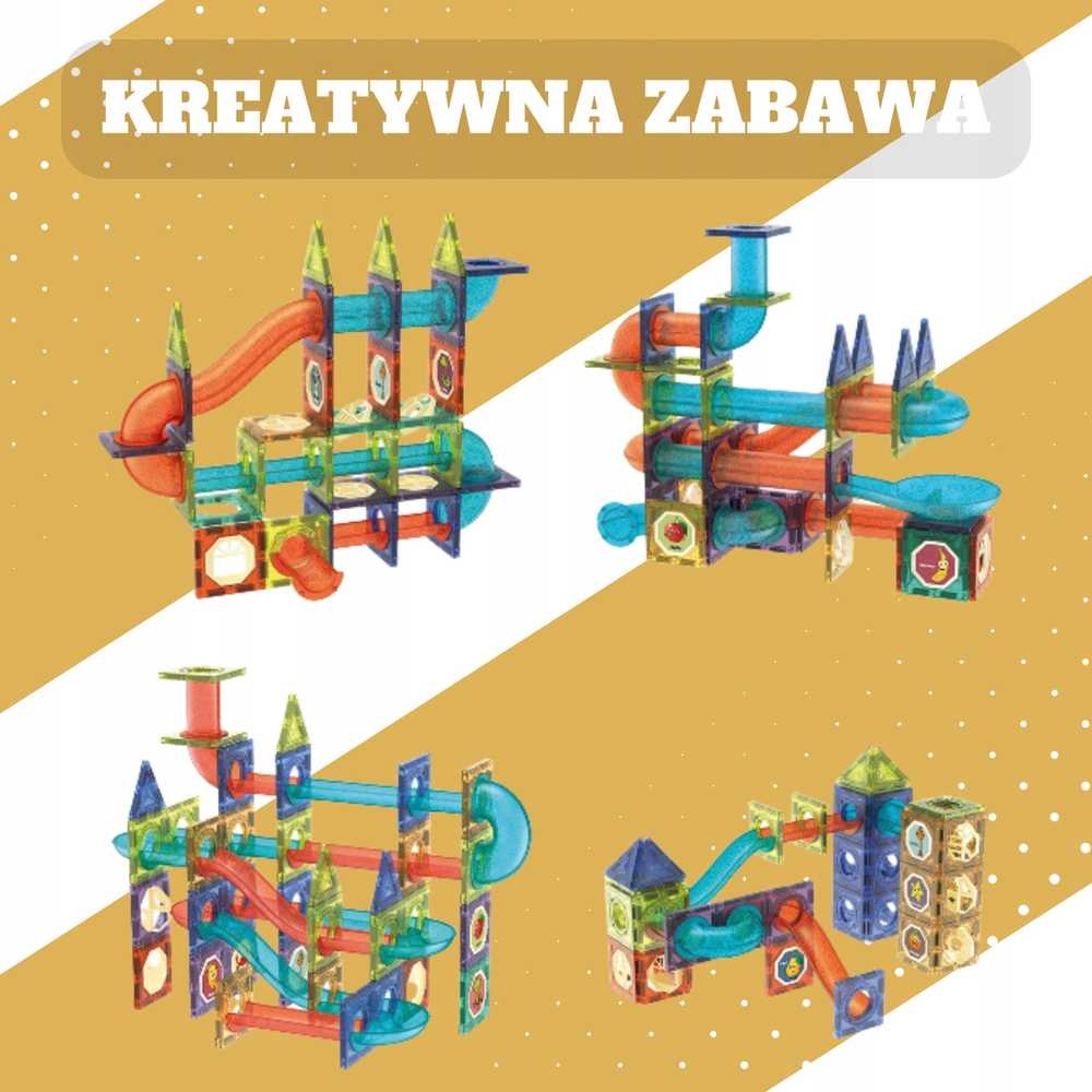 Kontext BK1 Kaladėlės MAGNETYCZNE ŚWIECĄCE TOR KULKOWY 252 el