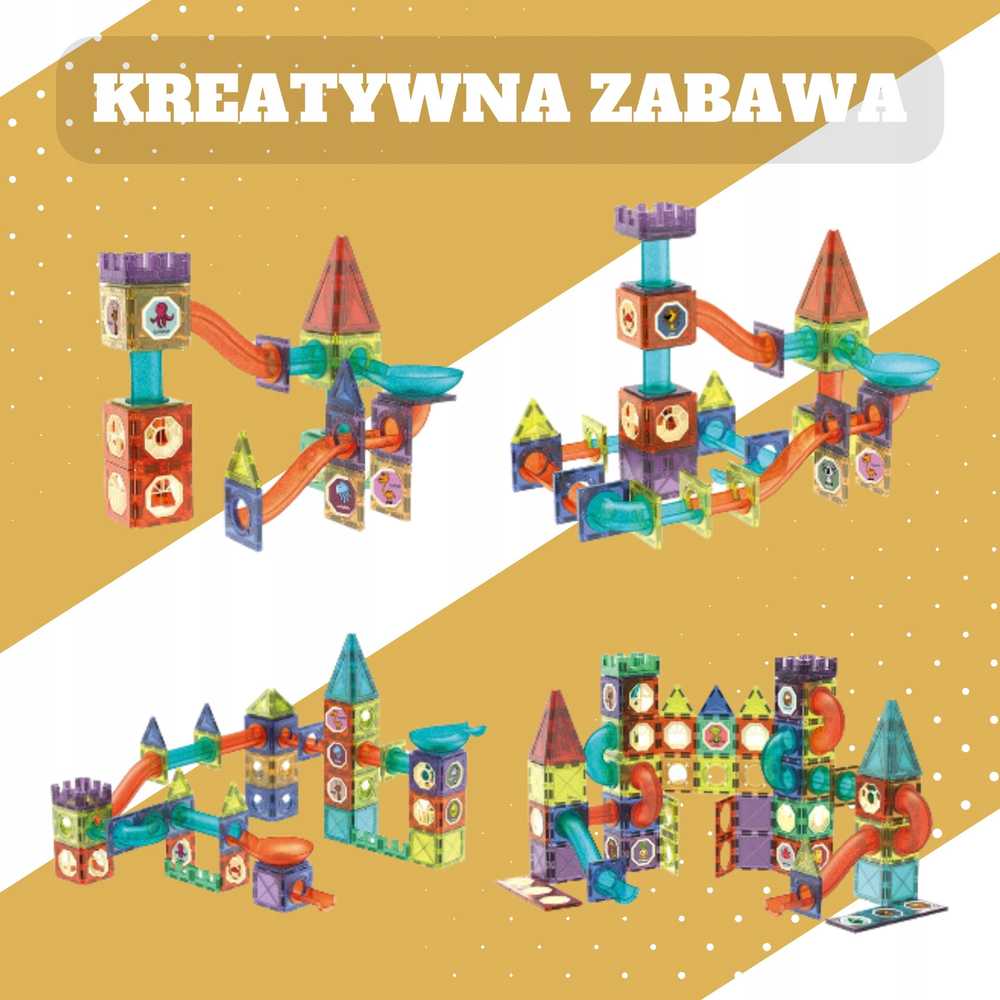 Kontext BK1 Kaladėlės MAGNETYCZNE ŚWIECĄCE TOR KULKOWY 252 el