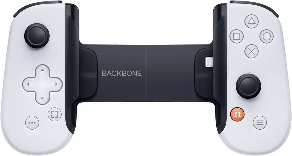BCK Backbone One for iPhone PlayStation Edition Balta Lightning Žaidimų pultelis PC, „Playstation“, XBOX, iOS